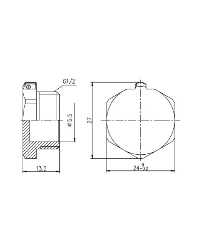 Заглушка SD Forte 1/2" ЗР SF35315