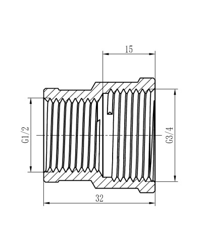 Муфта редукційна SD Forte 1/2"х3/4" ВВ SF3572015