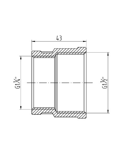 Муфта редукційна SD Forte 1" 1/2х1" 1/4 ВВ SF3574032