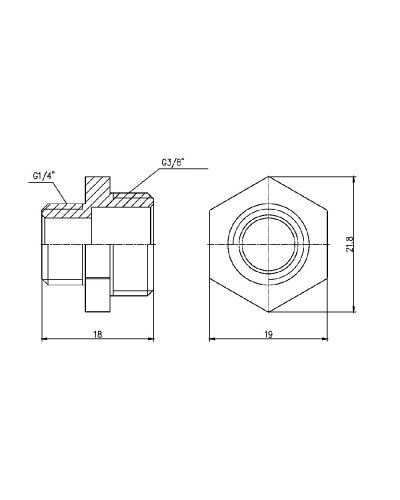 Ніпель редукційний SD Forte 3/8"х1/4" SF35996