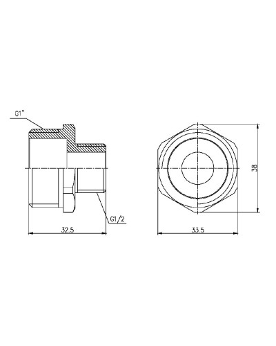 Ніпель редукційний SD Forte 1" х1/2" SF3592515