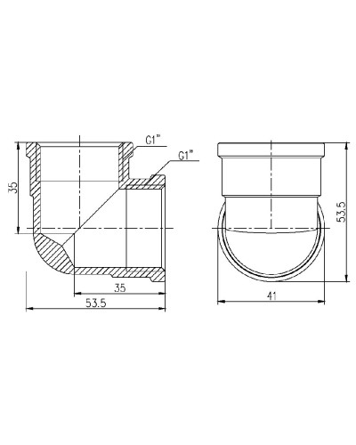 Кут SD Forte 1" ВВ SF36825