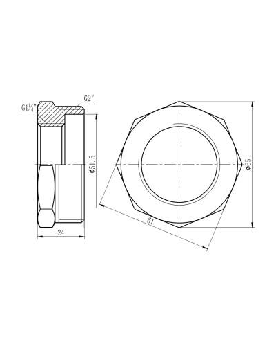 Футорка SD Forte 2"х1" 1/4 ЗВ SF3745032