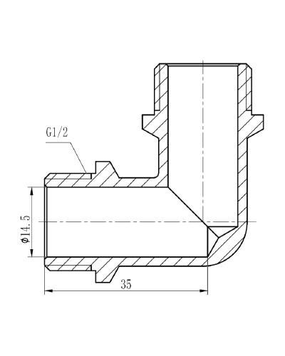 Кут SD Forte 1/2" ЗЗ хром SF373H15