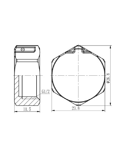 Заглушка SD Forte 1/2" ЗР хром SF353H15