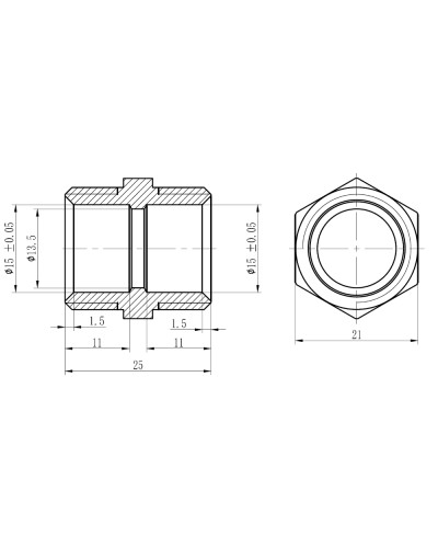 Муфта обтискна SD Forte 16х1/2" ЗР SF172W1615