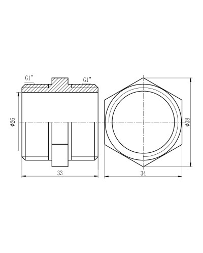 Ніпель Thermo Alliance Forte 1"x1"З посилений SF35825R