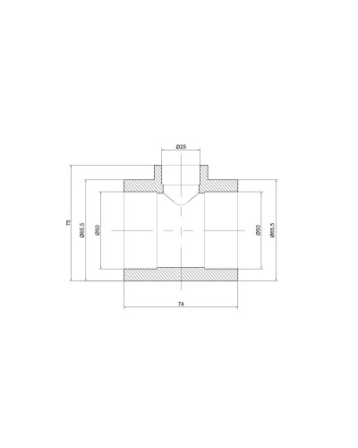 Трійник PPR Thermo Alliance 50х25х50