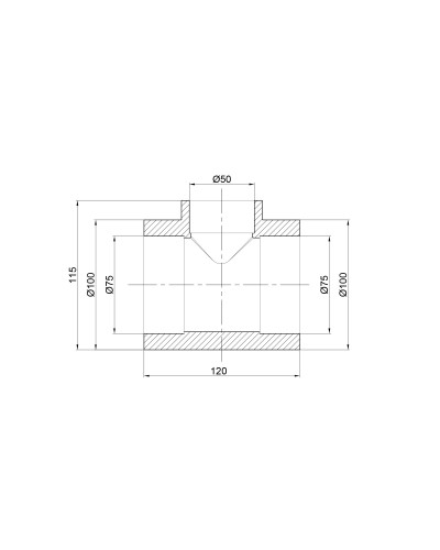 Трійник PPR Thermo Alliance 75х50х75