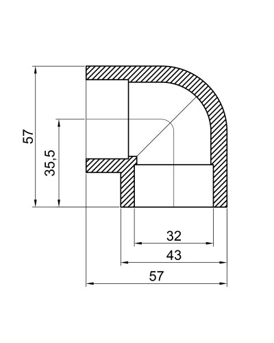 Кутик PPR Thermo Alliance 32, 90°