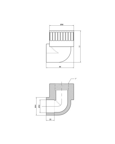 Кутик PPR Thermo Alliance 32х1" ВР