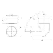 Коліно PPR каналізаційне TA Sewage 110, 90°