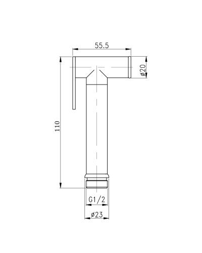 Лійка для гігієнічного душу Qtap Rucni округла QTCRMB020 Chrome (Bidet)