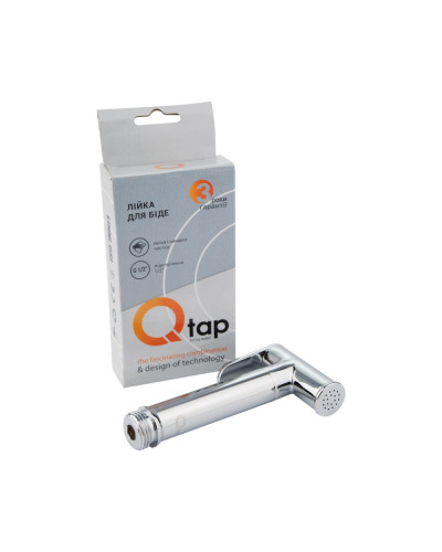 Лійка для гігієнічного душу Qtap Rucni округла QTCRMB020 Chrome (Bidet)