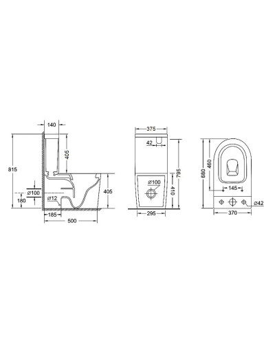 Унітаз-компакт Qtap Jay з сідінням Soft-close QT07222176W