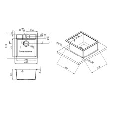Кухонна мийка Lidz 460х515/200 GRA-09 (LIDZGRA09460515200)