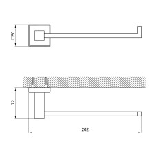 Тримач для рушника Qtap Crow 262 мм QTDRZAK7101103B Black (Držák)