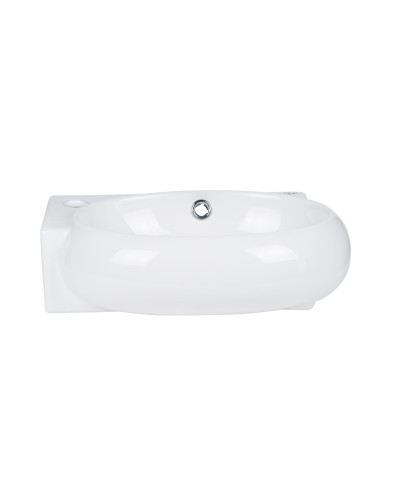 Раковина Qtap Leo 430x290x140 White з донним клапаном QT11115011LW