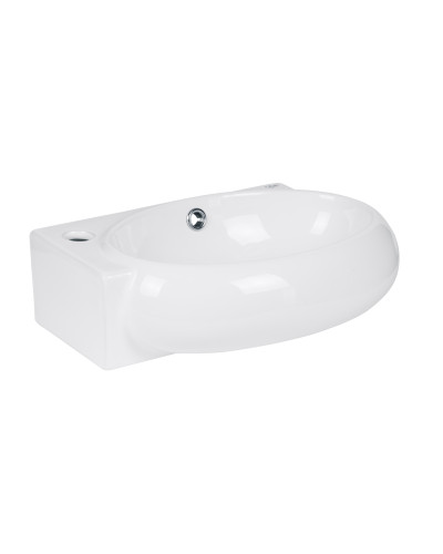 Раковина Qtap Leo 430x290x140 White з донним клапаном QT11115011LW