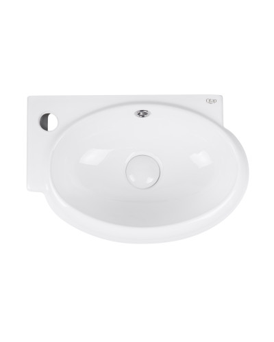 Раковина Qtap Leo 430x290x140 White з донним клапаном QT11115011LW