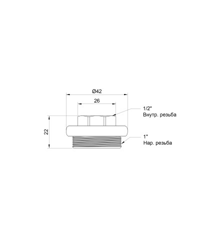 Футорка радіаторна SD Plus 1"х1/2" ліва SD11515S