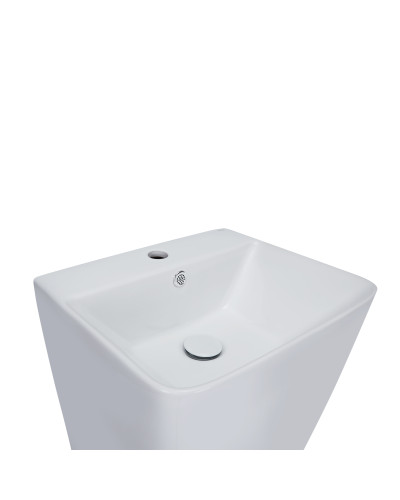 Раковина для підлоги моноблок Qtap Tern 440х380х830mm White з донним клапаном QT1711G302W