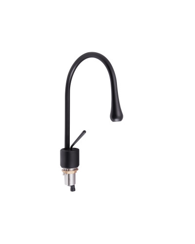 Змішувач для раковини Qtap Virgo з поворотним виливом QTVIR1066103B Black Matt