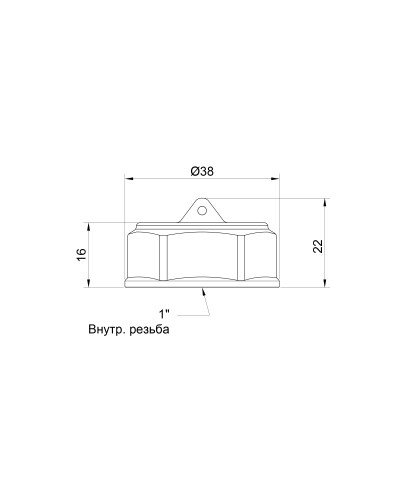 Заглушка SD Plus 1" ВР SD40225