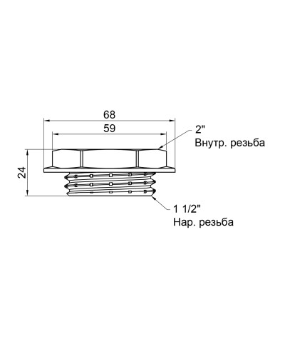 Футорка SD Plus 2"х1 1/2" ЗВ SD4235040