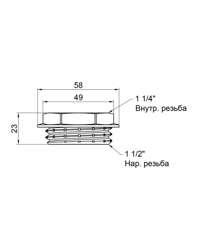 Футорка SD Plus 1 1/2"х1 1/4" ЗВ SD4234032