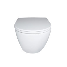 Унітаз підвісний Qtap Robin Mew безобідковий з сидінням Soft-close QT1333046EUQW