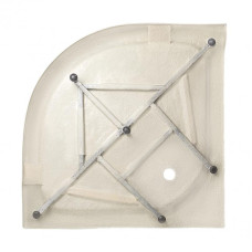 Душовий піддон Kapielka ST90x90x14 низький, напівкруглий, діаметр зливу 52 мм Lidz