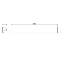 Набір декоративні планки для піддону та ванни (2x2м) + з'єднання + 2 ковпачки Qtap WCS012