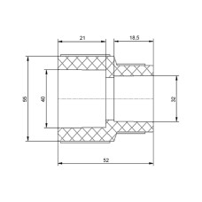 Муфта PPR Blue Ocean 40х32 редукційна