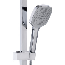 Душова система з верхнім тропічним душем універсальна Lidz Dozorca 1030 на три споживача (з виливом) (k35) LDDOZ1030CRM45407 Chrome