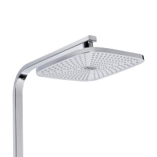 Душова система з верхнім тропічним душем універсальна Lidz Dozorca 1030 на три споживача (з виливом) (k35) LDDOZ1030CRM45407 Chrome