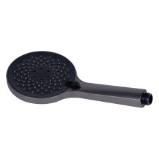 Душова система з верхнім тропічним душем універсальна Qtap Vlasta New на три споживача (з виливом) QTVLA111GMB45651 Gunmetal Black PVD