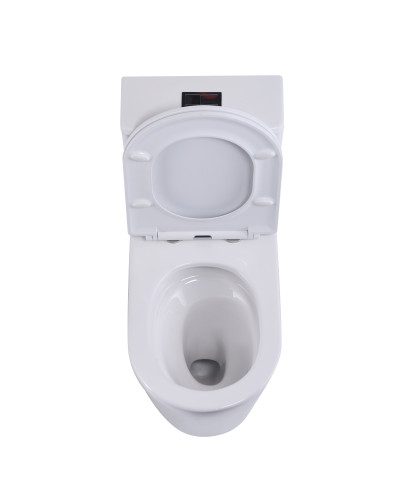 Унітаз-моноблок підлоговий Qtap Swan Ultra Quiet безобідковий з сидінням Soft-close WHITE QT16226080AW