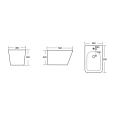 Біде підвісне Qtap Tern New MATT BLACK QT17551303GMB