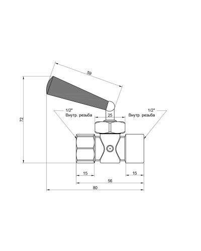 Кран Icma 1/2" ВЗ під манометр №158