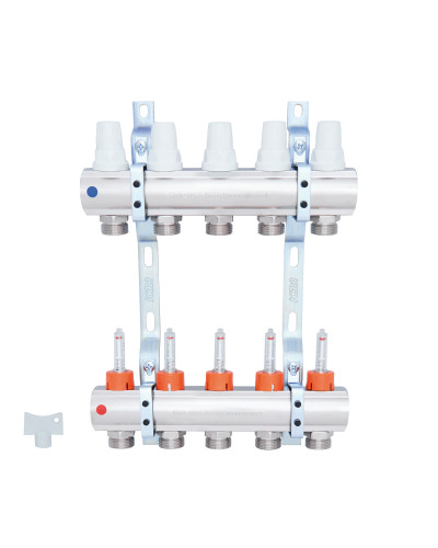 Колектор Icma 1" 5 виходів, з витратомірами №K013
