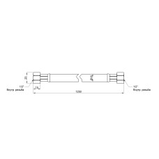 Шланг для газу Thermo Alliance білий 1/2" ВВ 120 см SD90G120