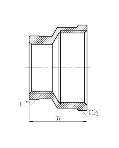 Муфта редукційна SD Forte 1" 1/2х1" ВВ SF3574025