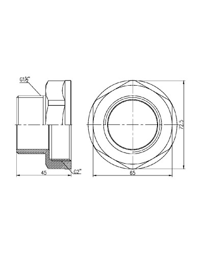 Перехід SD Forte 2"х1" 1/2 ВЗ SF3605040