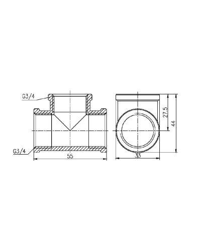 Трійник SD Forte 3/4" ВВ SF36120