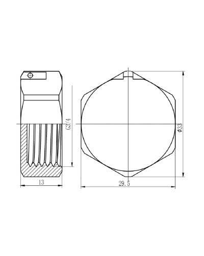 Заглушка SD Forte 3/4" ЗР хром SF353H20