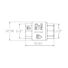 Зворотний клапан SD Forte 1/2" нікел. SF240NW15