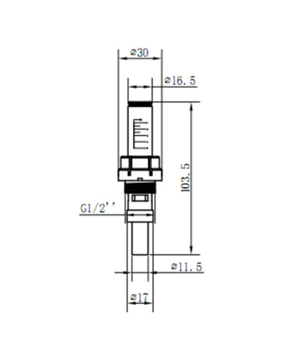 Витратомір SD Forte 1/2"х3/4" для колектора SFE008