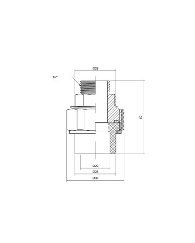 Згін "Американка" PPR Thermo Alliance 20х1/2" ЗР