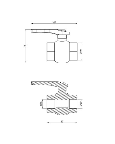 Кран кульовий PPR Thermo Alliance 20